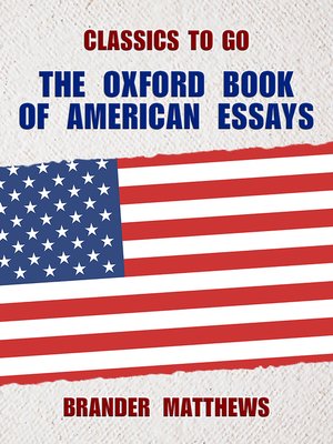 cover image of The Oxford Book of American Essays